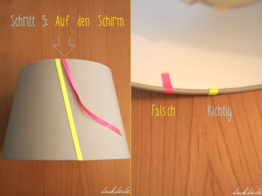 DIY: Pimp my Lampenschirm - Schritt 5: Auf den Schirm